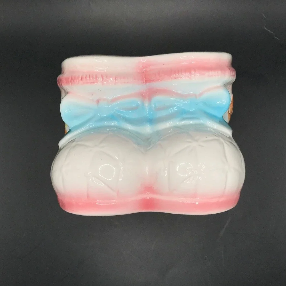 Vintage Nancy Pew Baby Booties Ceramic Planter Nursery Cottagecore Kitschy MCM